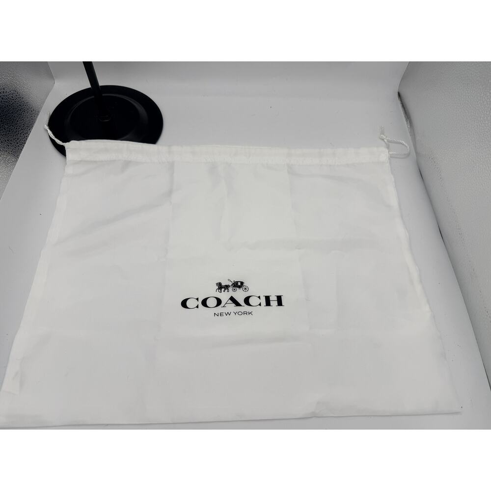 Authentic Coach White Silk Satin Drawstring Dust Bag 15” x 19”